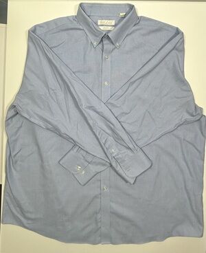 Gold Label Roundtree & Yorke Non-Iron Essentials Blue Button-Down Shirt XXL